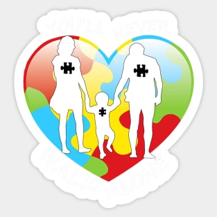 Youll Never Walk Alone Family Autism Awareness Sticker